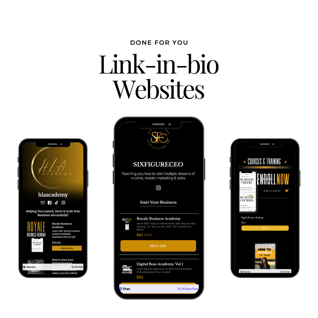 RBA : Done-for-You Link in Bio Website